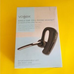 Black Single Ear Cell Phone Headset
